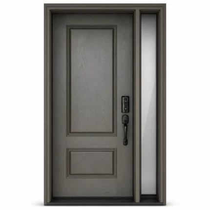 F132-V1 fiberglass entry door Amazon white background