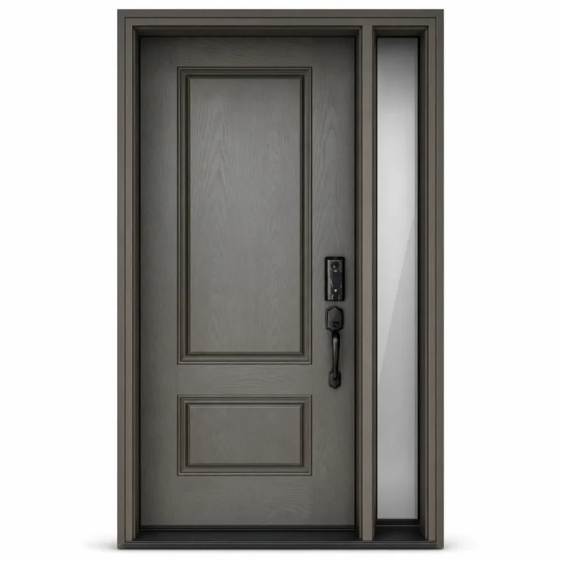 F132-V1 fiberglass entry door Amazon white background