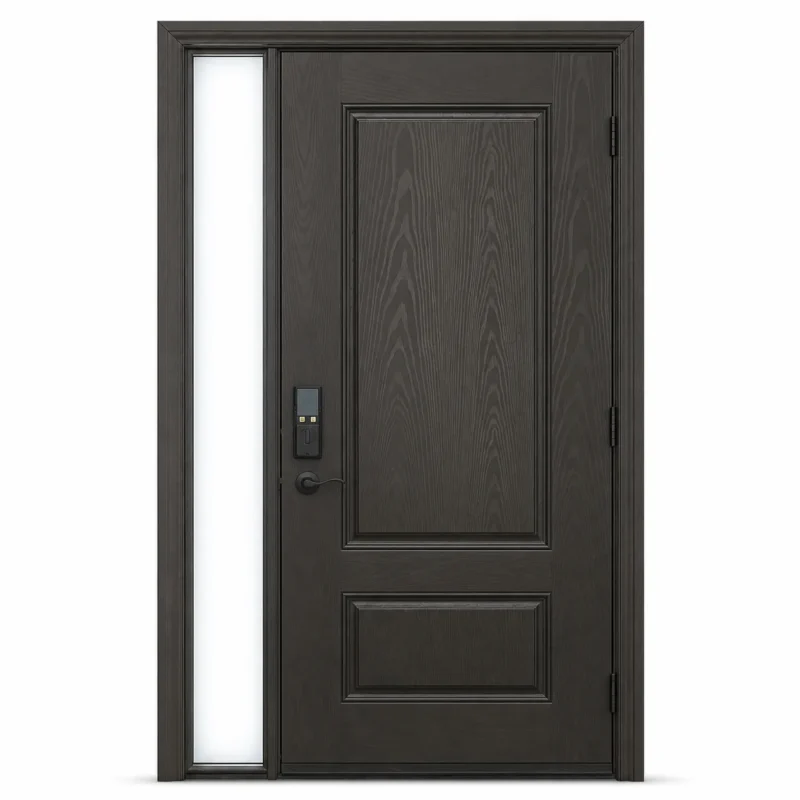 F132-V2 fiberglass entry door Amazon white background