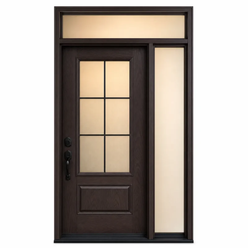 F18-MFD054 fiberglass entry door Amazon white background