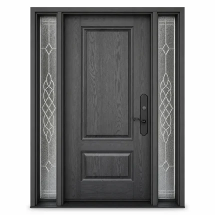 F22-V1 fiberglass entry door Amazon white background