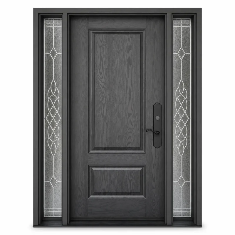 F22-V1 fiberglass entry door Amazon white background