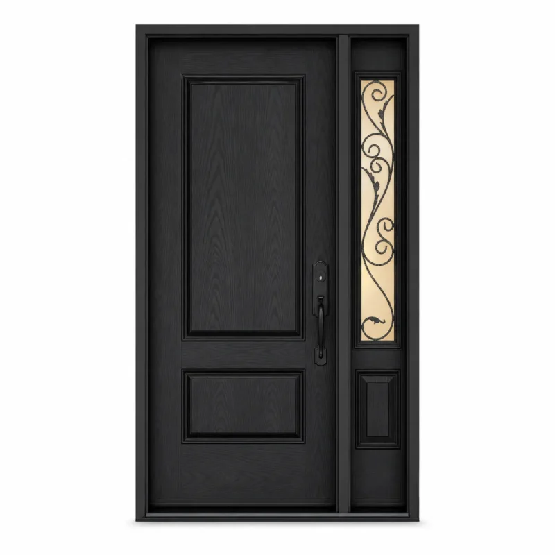 F27-MFD044 fiberglass entry door Amazon white background