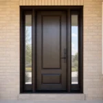 F29-MFD042 fiberglass entry door installed home entrance scene