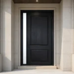 F3-V2 fiberglass entry door installed home entrance scene