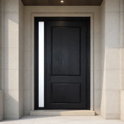 F3-V2 fiberglass entry door installed home entrance scene