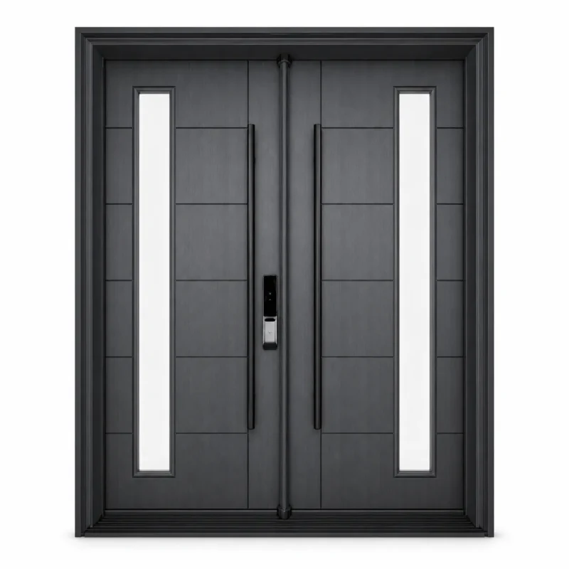 F35-V1 fiberglass entry door Amazon white background