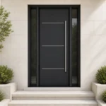 F4-V2 fiberglass entry door installed home entrance scene