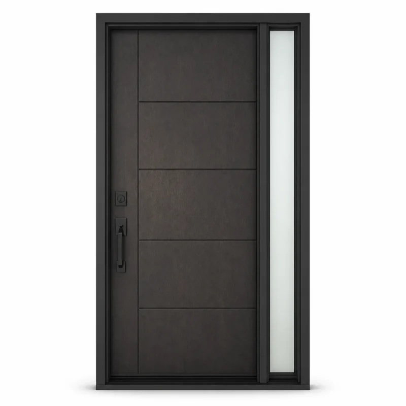 F42-V1 fiberglass entry door Amazon white background