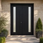 F44-MFD021 fiberglass entry door installed home entrance scene