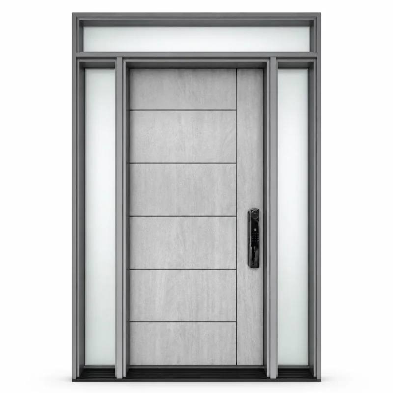 F45-V1 fiberglass entry door Amazon white background