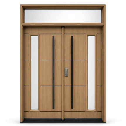 F47-V1 fiberglass entry door Amazon white background