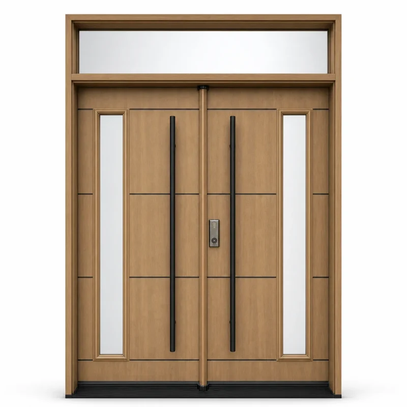F47-V1 fiberglass entry door Amazon white background