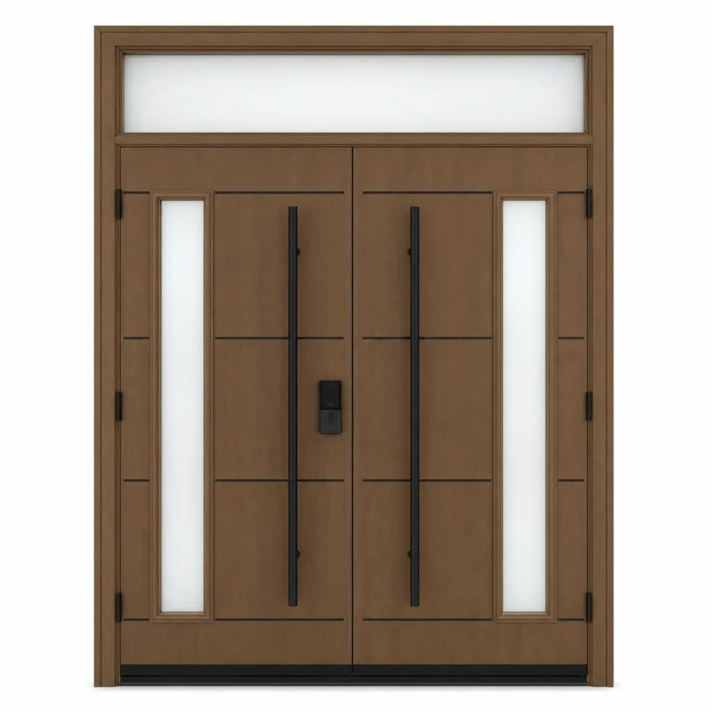 F47-V2 fiberglass entry door Amazon white background