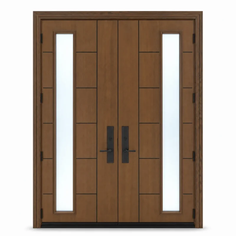 F48-V2 fiberglass entry door Amazon white background