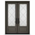 F49-V1 fiberglass entry door Amazon white background