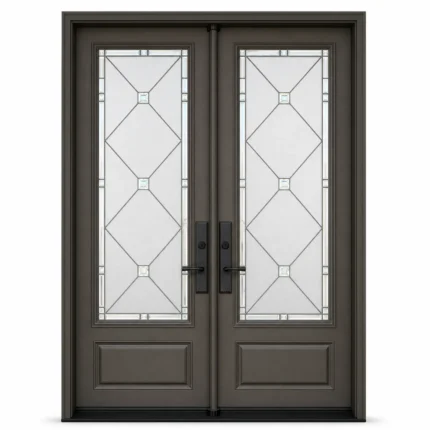 F49-V1 fiberglass entry door Amazon white background