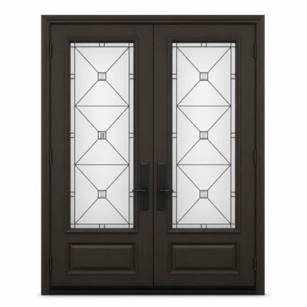 F49-V2 fiberglass entry door Amazon white background