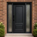 F5-MFD067 fiberglass entry door installed home entrance scene