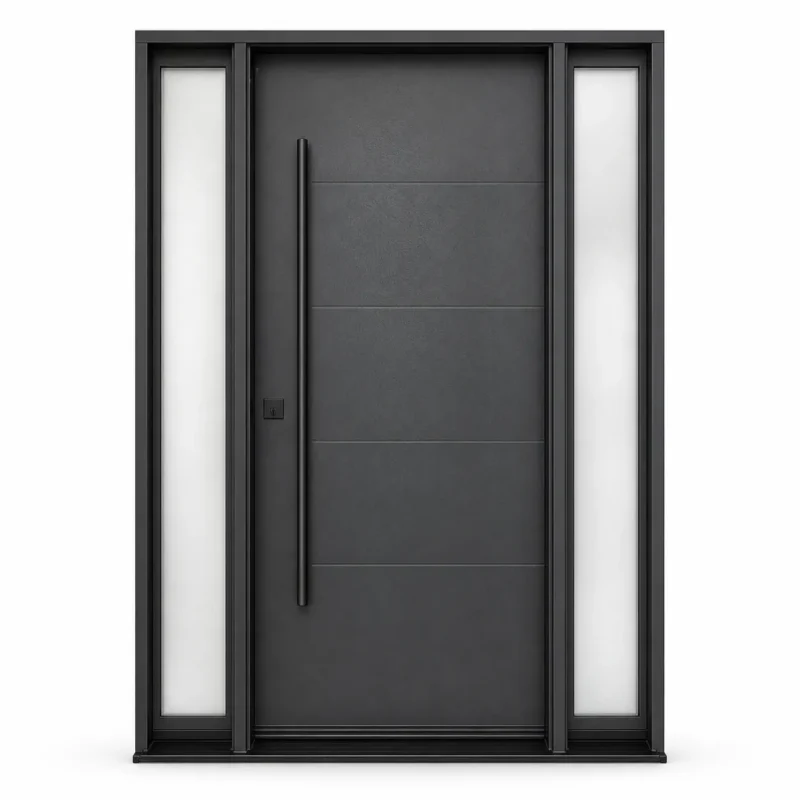 F50-V1 fiberglass entry door Amazon white background