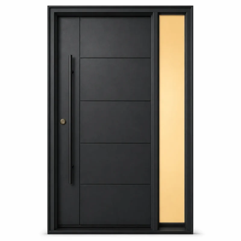 F52-V1 fiberglass entry door Amazon white background