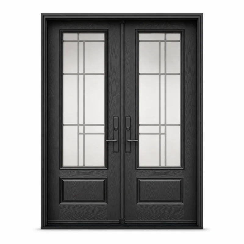 F54-MFD002 fiberglass entry door Amazon white background