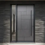 F59 fiberglass entry door installed home entrance scene