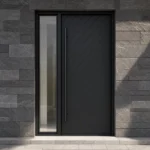 F61 fiberglass entry door installed home entrance scene