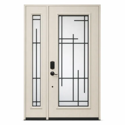 F63-V2 fiberglass entry door Amazon white background