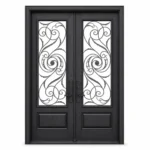 F64-V1 fiberglass entry door Amazon white background