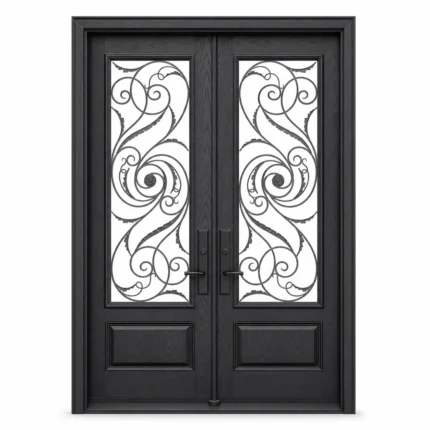 F64-V1 fiberglass entry door Amazon white background