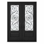 F64-V2 fiberglass entry door Amazon white background