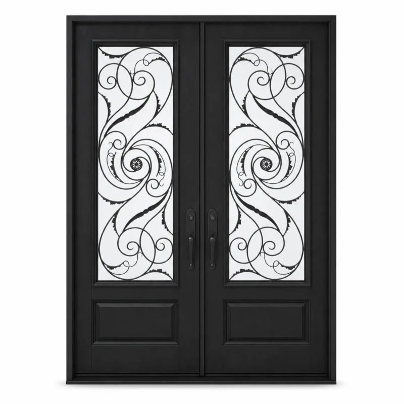 F64-V2 fiberglass entry door Amazon white background