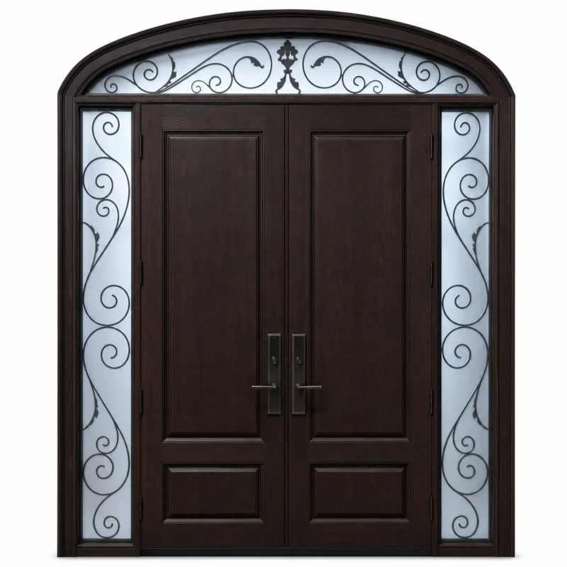 F66-V3 fiberglass entry door Amazon white background
