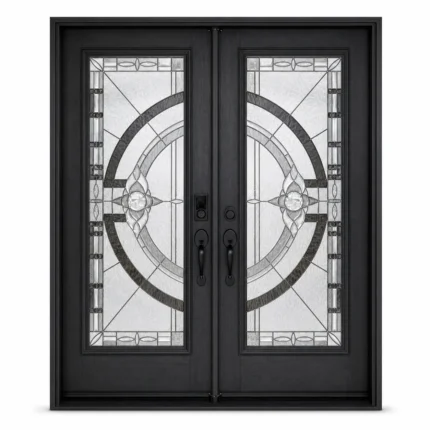 F67-V1 fiberglass entry door Amazon white background