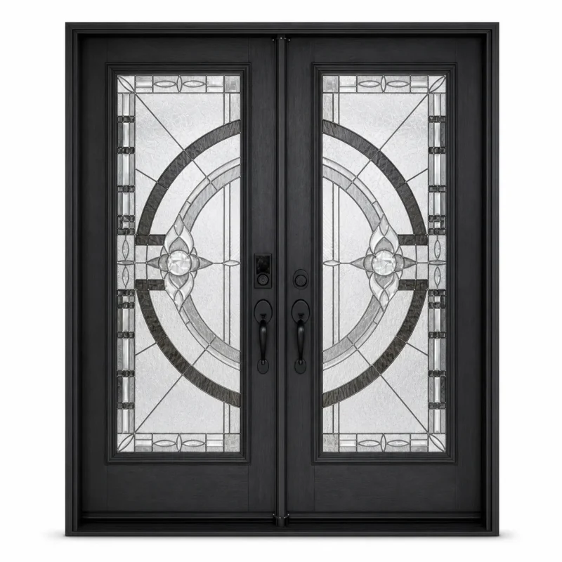 F67-V1 fiberglass entry door Amazon white background