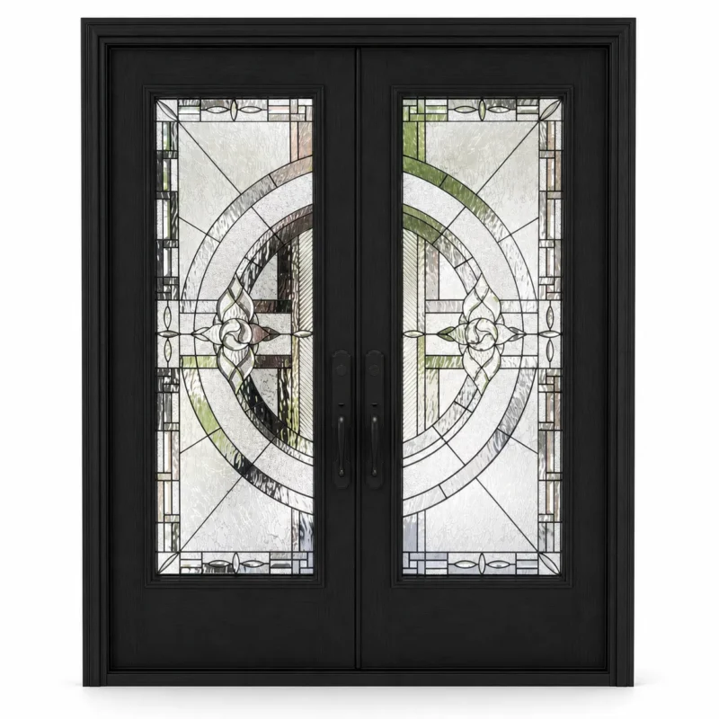 F67-V2 fiberglass entry door Amazon white background