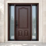 F73-V1 fiberglass entry door installed home entrance scene