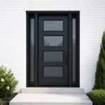 F76 fiberglass entry door installed home entrance scene