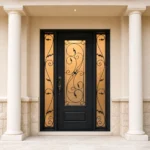 F78 fiberglass entry door installed home entrance scene