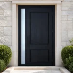 F80 fiberglass entry door installed home entrance scene