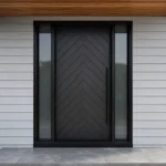 F92 fiberglass entry door installed home entrance scene