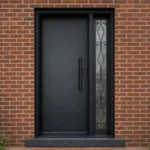 F93 fiberglass entry door installed home entrance scene