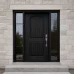 F94 fiberglass entry door installed home entrance scene