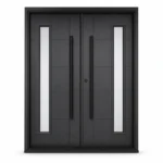 F95-V1 fiberglass entry door Amazon white background