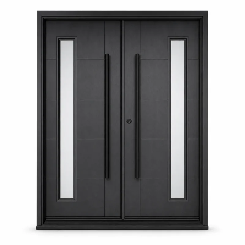 F95-V1 fiberglass entry door Amazon white background