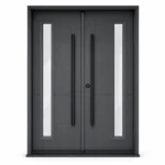F95-V2 fiberglass entry door Amazon white background