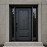 F98 fiberglass entry door installed home entrance scene