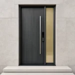 F99 fiberglass entry door installed home entrance scene