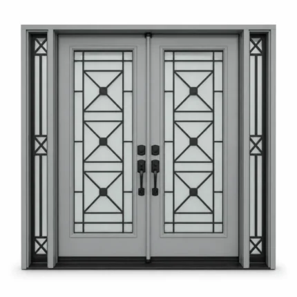 SD006 steel entry door Amazon white background